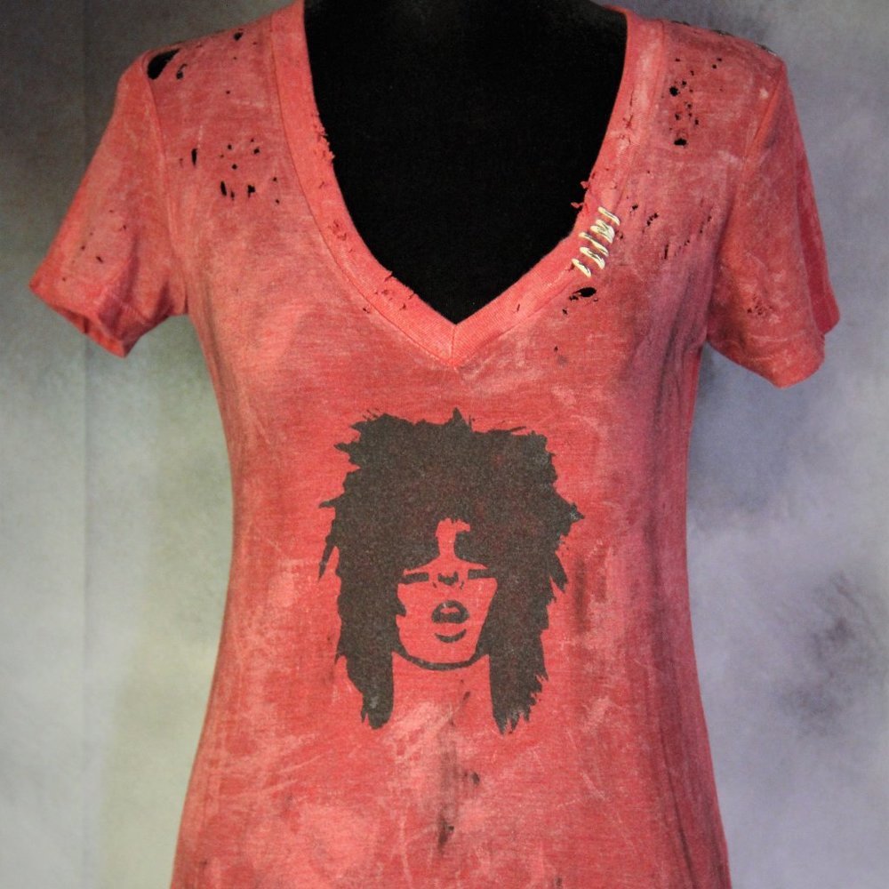 Nikki Sixx Motley Crue Handmade Distressed Shirt